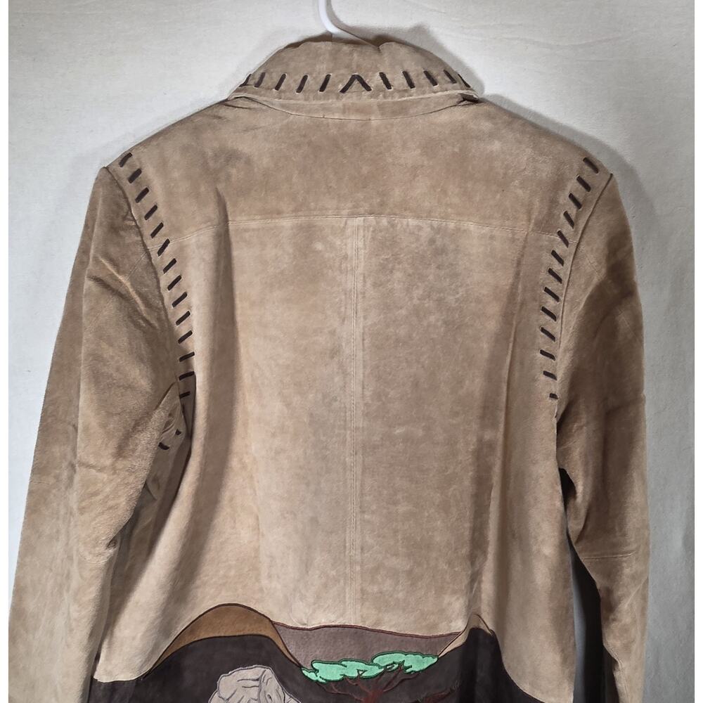 NWT Quacker Factory Safari Jacket Women’s Med. Leather Full Zip - Picture 6 of 14
